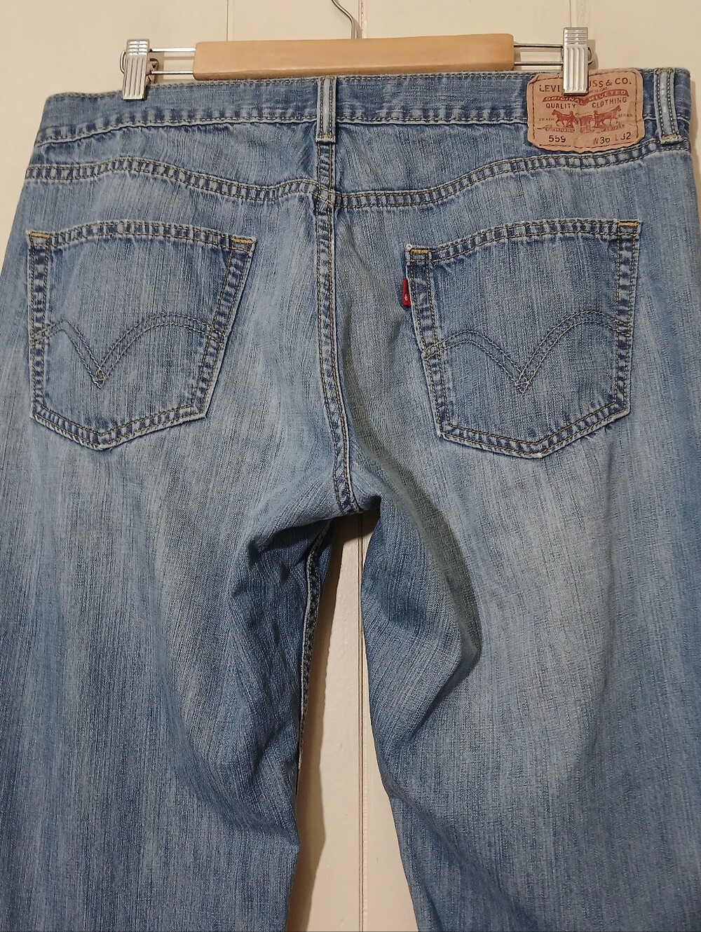 Levi's 559 Men Jeans 36x32 90s Y2K Relaxed Straight Blue Cotton Denim - Picture 5 of 9